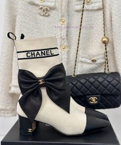 Chanel | Chanel 24B Autumn/Winter New High Heels Bow Socks BootsThis season's Rocket Goddessagra0aae