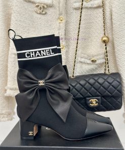 Chanel | Chanel 24B Autumn/Winter New High Heels Bow Socks BootsThis season's Rocket Goddessuvb6jc57