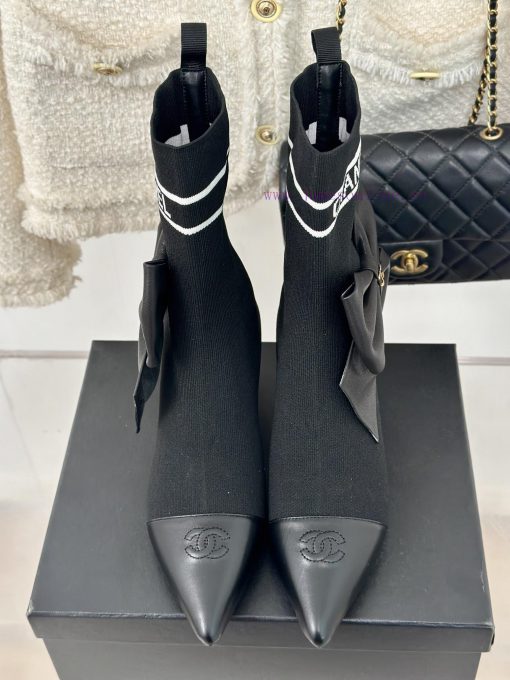 Chanel | Chanel 24B Autumn/Winter New High Heels Bow Socks BootsThis season's Rocket Goddessuvb6jc57 - Image 7