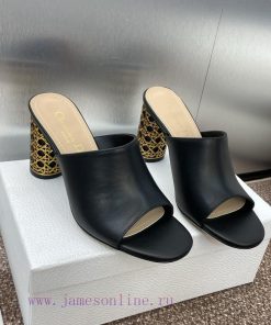 Dior 2024 Autumn/Winter New Icon Series Cylindrical Heel Women's Shoes CD Star Same Style Fi6sfjjiru