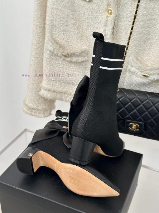 Chanel | Chanel 24B Autumn/Winter New High Heels Bow Socks BootsThis season's Rocket Goddessuvb6jc57 - Image 10