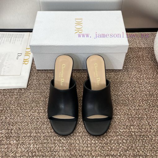 Dior 2024 Autumn/Winter New Icon Series Cylindrical Heel Women's Shoes CD Star Same Style Fi6sfjjiru - Image 4