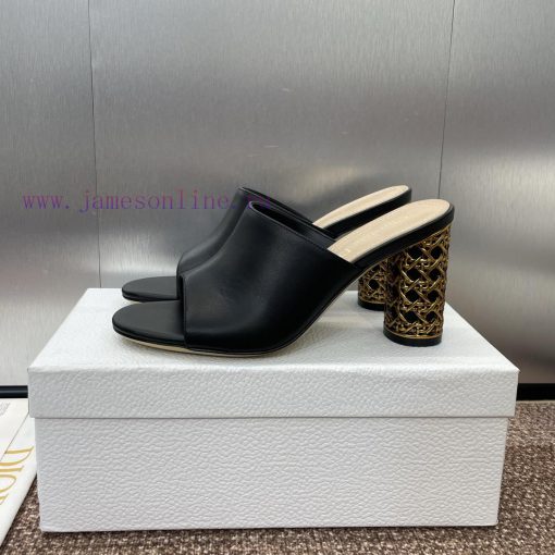 Dior 2024 Autumn/Winter New Icon Series Cylindrical Heel Women's Shoes CD Star Same Style Fi6sfjjiru - Image 7