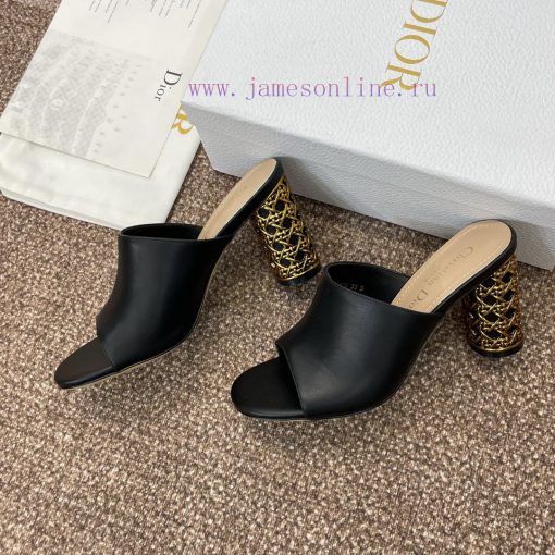Dior 2024 Autumn/Winter New Icon Series Cylindrical Heel Women's Shoes CD Star Same Style Fi6sfjjiru - Image 8