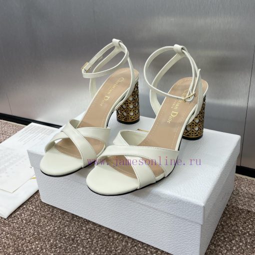 Dior 2024 Autumn/Winter New Icon Series Cylindrical Heel Strap Women's Shoes CD Star Same Hibgfhvyqr - Image 3