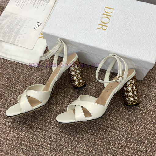 Dior 2024 Autumn/Winter New Icon Series Cylindrical Heel Strap Women's Shoes CD Star Same Hibgfhvyqr - Image 4