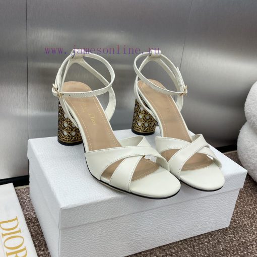 Dior 2024 Autumn/Winter New Icon Series Cylindrical Heel Strap Women's Shoes CD Star Same Hibgfhvyqr - Image 5