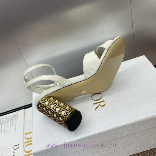 Dior 2024 Autumn/Winter New Icon Series Cylindrical Heel Strap Women's Shoes CD Star Same Hibgfhvyqr - Image 6
