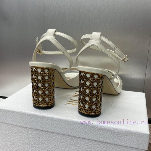 Dior 2024 Autumn/Winter New Icon Series Cylindrical Heel Strap Women's Shoes CD Star Same Hibgfhvyqr - Image 8