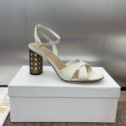Dior 2024 Autumn/Winter New Icon Series Cylindrical Heel Strap Women's Shoes CD Star Same Hibgfhvyqr - Image 9