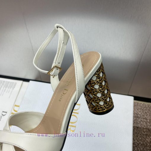 Dior 2024 Autumn/Winter New Icon Series Cylindrical Heel Strap Women's Shoes CD Star Same Hibgfhvyqr - Image 10