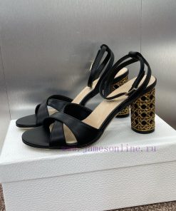 Dior 2024 Autumn/Winter New Icon Series Cylindrical Heel Strap Women's Shoes CD Star Same Hipjr5fi5c