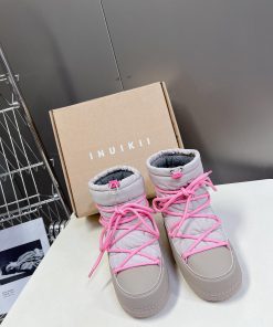 INIIKII fashion brand autumn and winter show down boots ski shoes. This ski shoe is very pop6csq74he
