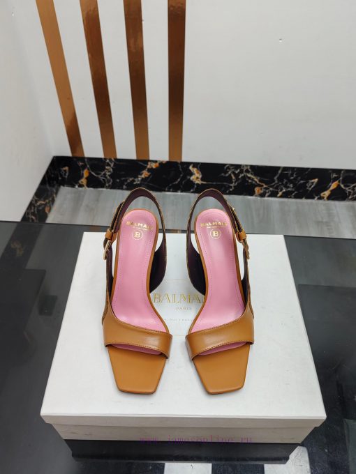 Out, Balmain 2025 Spring/Summer Fashion Metal Buckle High Heel SandalsBrand Balmain 𝘽𝙖𝙡𝙢𝙖𝙞𝙣 2hn8u20u