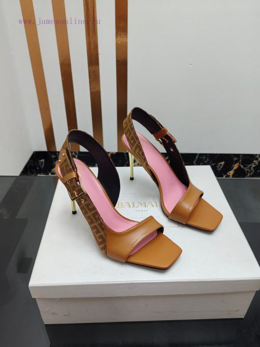 Out, Balmain 2025 Spring/Summer Fashion Metal Buckle High Heel SandalsBrand Balmain 𝘽𝙖𝙡𝙢𝙖𝙞𝙣 2hn8u20u - Image 3