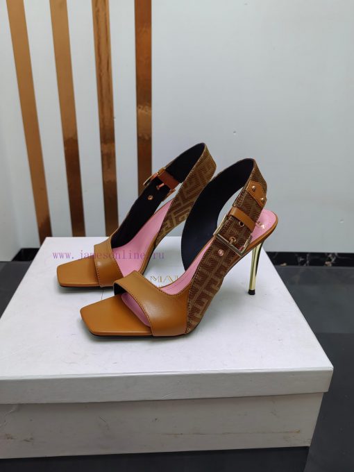Out, Balmain 2025 Spring/Summer Fashion Metal Buckle High Heel SandalsBrand Balmain 𝘽𝙖𝙡𝙢𝙖𝙞𝙣 2hn8u20u - Image 4