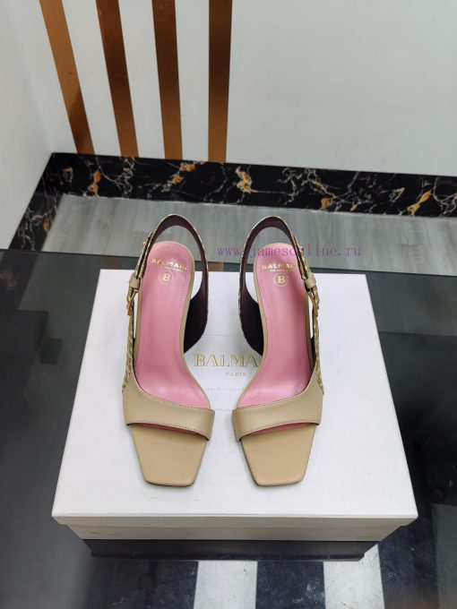 Out, Balmain 2025 Spring/Summer Fashion Metal Buckle High Heel SandalsBrand Balmain 𝘽𝙖𝙡𝙢𝙖𝙞𝙣 4e9myjbp