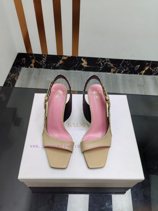 Out, Balmain 2025 Spring/Summer Fashion Metal Buckle High Heel SandalsBrand Balmain 𝘽𝙖𝙡𝙢𝙖𝙞𝙣 4e9myjbp - Image 2