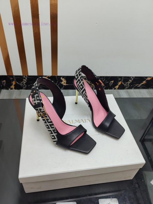 Out, Balmain 2025 Spring/Summer Fashion Metal Buckle High Heel SandalsBrand Balmain 𝘽𝙖𝙡𝙢𝙖𝙞𝙣 xr9fr4gk - Image 3