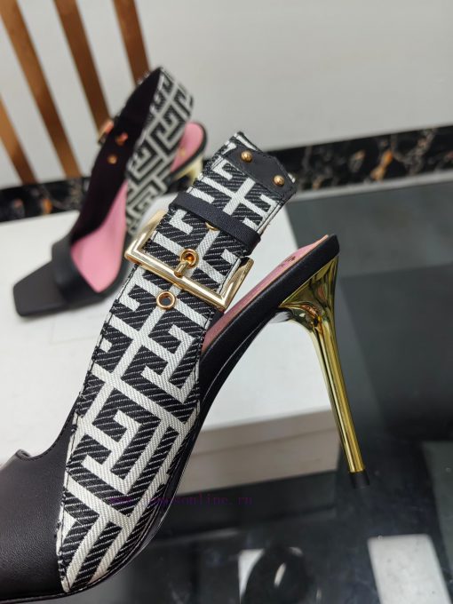 Out, Balmain 2025 Spring/Summer Fashion Metal Buckle High Heel SandalsBrand Balmain 𝘽𝙖𝙡𝙢𝙖𝙞𝙣 xr9fr4gk - Image 5