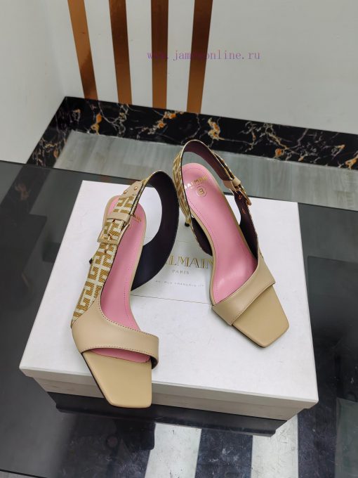 Out, Balmain 2025 Spring/Summer Fashion Metal Buckle High Heel SandalsBrand Balmain 𝘽𝙖𝙡𝙢𝙖𝙞𝙣 4e9myjbp - Image 9