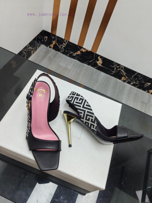 Out, Balmain 2025 Spring/Summer Fashion Metal Buckle High Heel SandalsBrand Balmain 𝘽𝙖𝙡𝙢𝙖𝙞𝙣 xr9fr4gk - Image 8