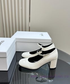 Top tierCeline * 2024 Autumn/Winter New High Heels Mary Jane Collection Single Shoes, Limite15f605qu