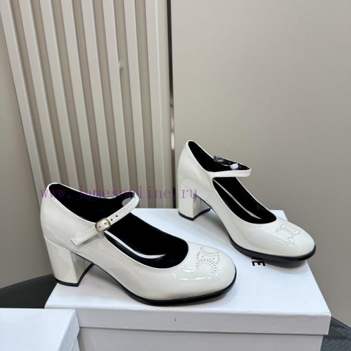 Top tierCeline * 2024 Autumn/Winter New High Heels Mary Jane Collection Single Shoes, Limite15f605qu - Image 4