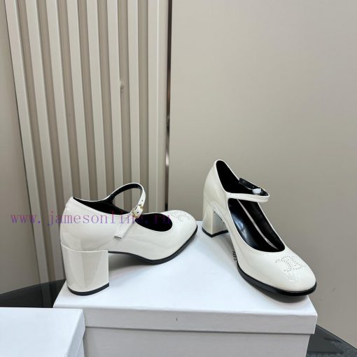 Top tierCeline * 2024 Autumn/Winter New High Heels Mary Jane Collection Single Shoes, Limite15f605qu - Image 5