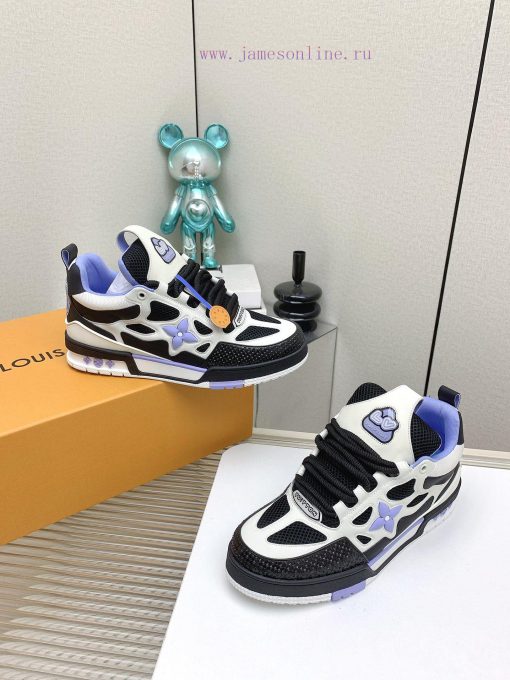 LV's new Skate sneakers have a unique style with a genuine leather face and lucky clover. Thx0oi913q - Image 5