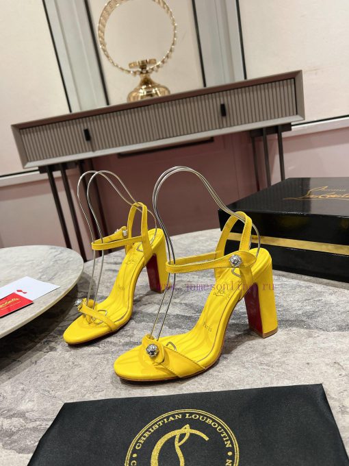 Coarse heeled sandals ︎ ️The Atmosphere sandals are made of black Napa leather, with 85mm hi1nnf8b9p - Image 3