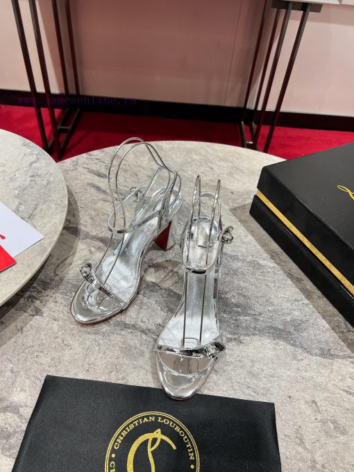 Coarse heeled sandals ︎ ️The Atmosphere sandals are made of black Napa leather, with 85mm hij63ben6z - Image 2