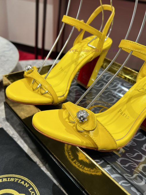 Coarse heeled sandals ︎ ️The Atmosphere sandals are made of black Napa leather, with 85mm hi1nnf8b9p - Image 8
