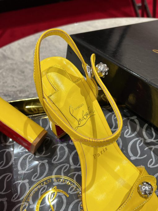 Coarse heeled sandals ︎ ️The Atmosphere sandals are made of black Napa leather, with 85mm hi1nnf8b9p - Image 9