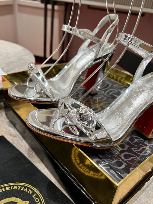Coarse heeled sandals ︎ ️The Atmosphere sandals are made of black Napa leather, with 85mm hij63ben6z - Image 7