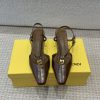 Fendi 24ss New FF Gold Buckle Hollow High Heel SandalsFeaturing FF Baguette decorative buckl4wrntwuu