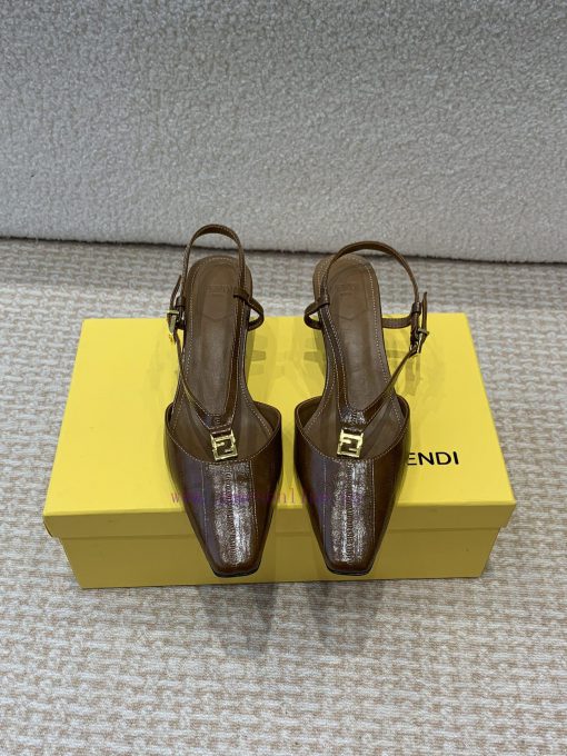 Fendi 24ss New FF Gold Buckle Hollow High Heel SandalsFeaturing FF Baguette decorative buckl4wrntwuu - Image 2