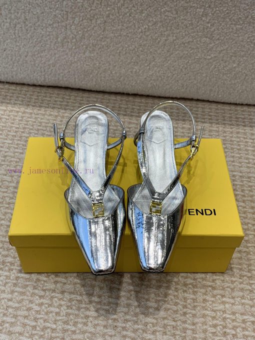 Fendi 24ss New FF Gold Buckle Hollow High Heel SandalsFeaturing FF Baguette decorative buckl9fes99hd - Image 2