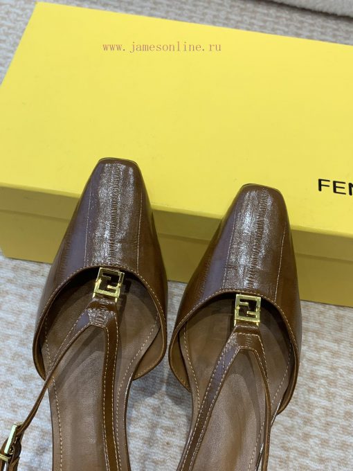 Fendi 24ss New FF Gold Buckle Hollow High Heel SandalsFeaturing FF Baguette decorative buckl4wrntwuu - Image 7