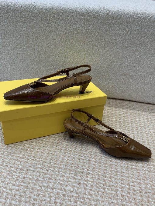 Fendi 24ss New FF Gold Buckle Hollow High Heel SandalsFeaturing FF Baguette decorative buckl4wrntwuu - Image 9