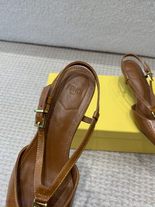 Fendi 24ss New FF Gold Buckle Hollow High Heel SandalsFeaturing FF Baguette decorative bucklz3finame - Image 7
