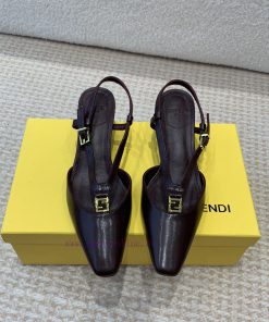 Fendi 24ss New FF Gold Buckle Hollow High Heel SandalsFeaturing FF Baguette decorative buckl8z2yd8ry