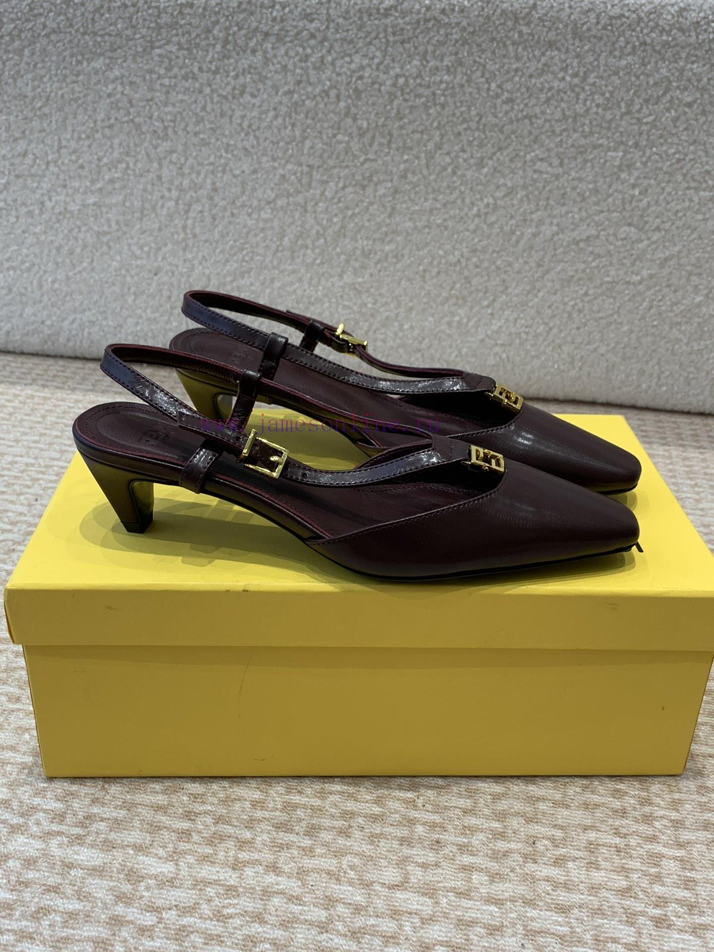 Fendi 24ss New FF Gold Buckle Hollow High Heel SandalsFeaturing FF Baguette decorative buckl8z2yd8ry - Image 3