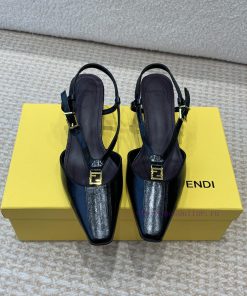 Fendi 24ss New FF Gold Buckle Hollow High Heel SandalsFeaturing FF Baguette decorative buckl3hlfgiii