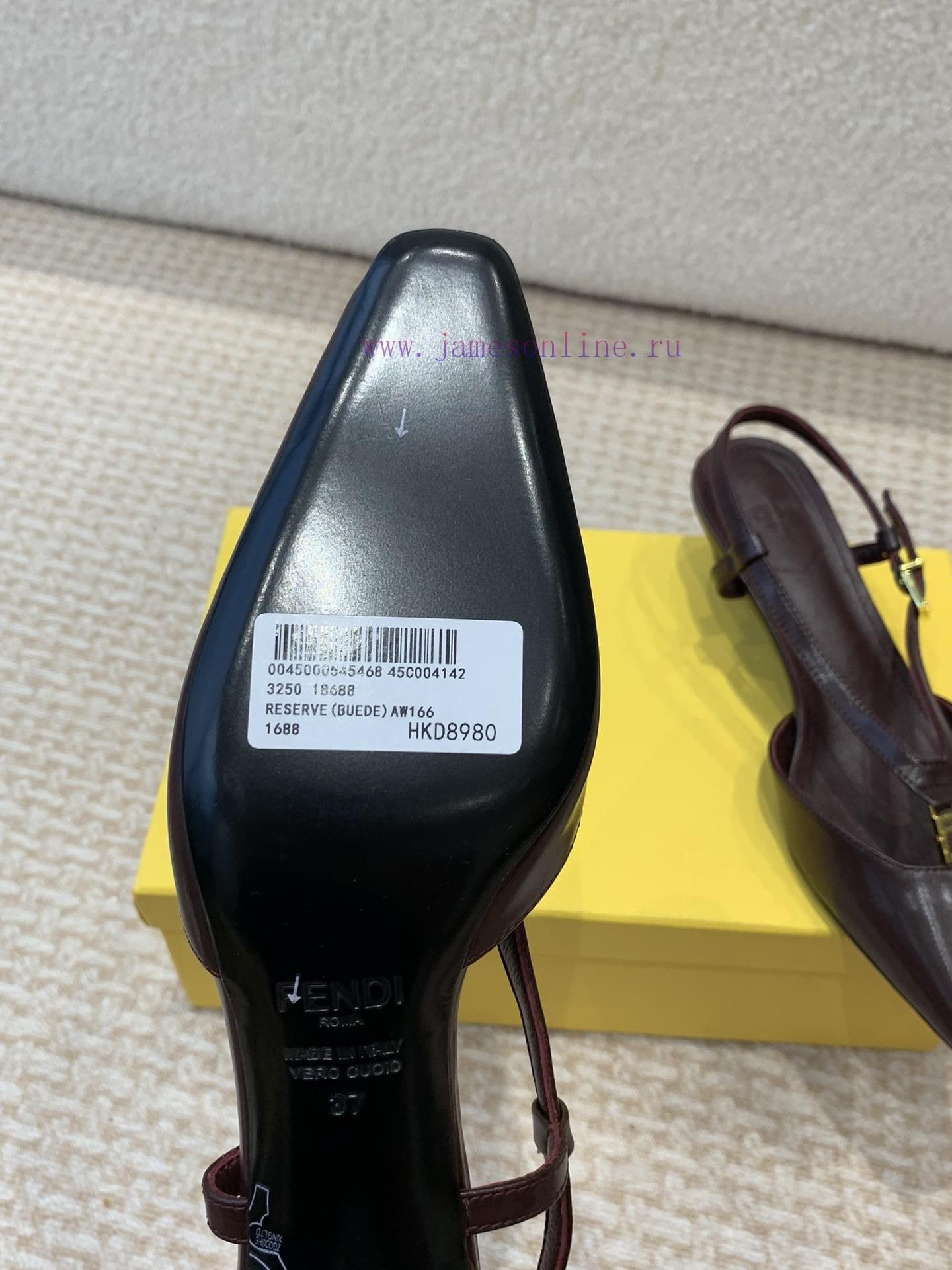 Fendi 24ss New FF Gold Buckle Hollow High Heel SandalsFeaturing FF Baguette decorative buckl8z2yd8ry - Image 10