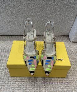 Fendi 24ss Fendi series double FF pointed high-heeled sandalsA must-have FF trailer every yegs28umdd