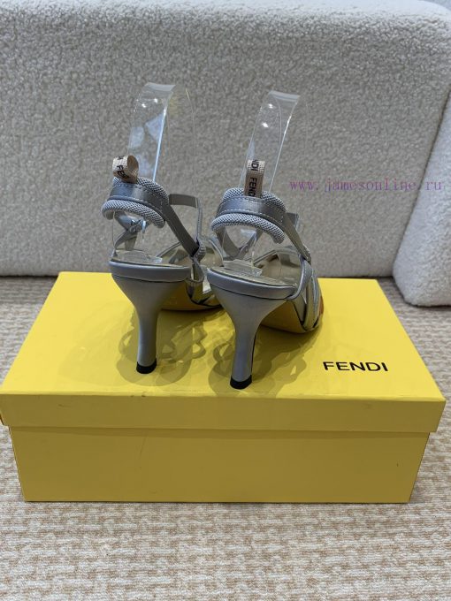 Fendi 24ss Fendi series double FF pointed high-heeled sandalsA must-have FF trailer every yeobmpuodw - Image 7