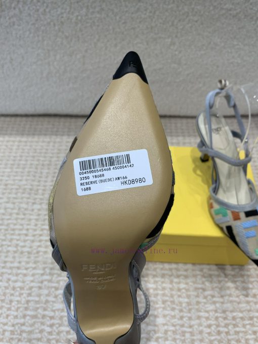Fendi 24ss Fendi series double FF pointed high-heeled sandalsA must-have FF trailer every yeobmpuodw - Image 10