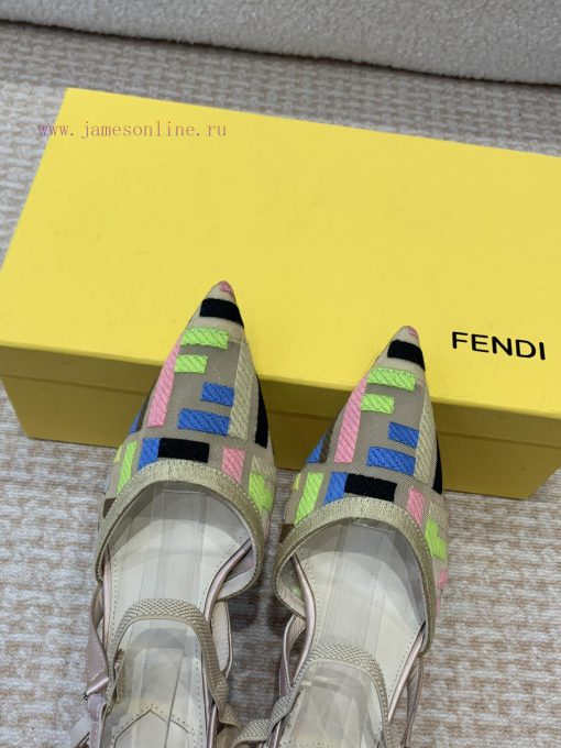 Fendi 24ss Fendi series double FF pointed high-heeled sandalsA must-have FF trailer every yegs28umdd - Image 5