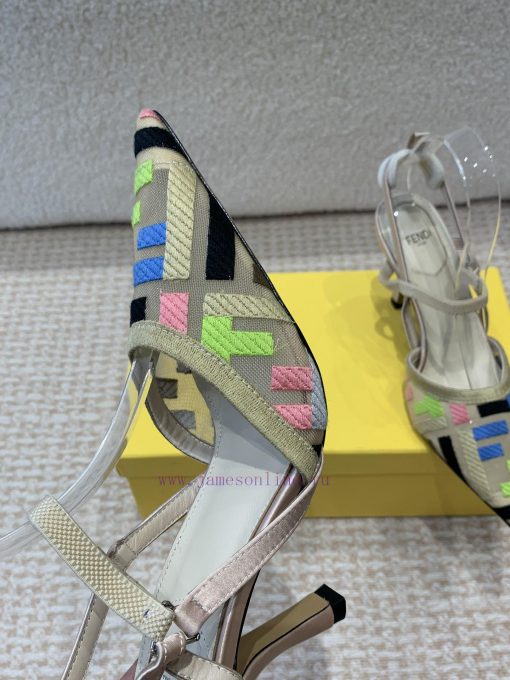 Fendi 24ss Fendi series double FF pointed high-heeled sandalsA must-have FF trailer every yegs28umdd - Image 7